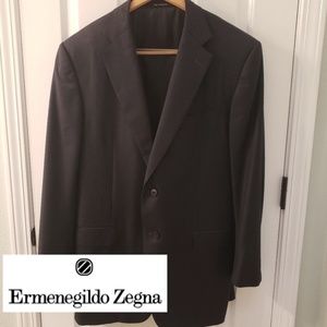 Ermenegildo Zegna Gray Pinstripe Suit 54R